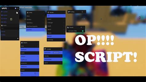 Roblox Bedwars Script Vape V4 Main Op Esp Kill Aura God Bridge And