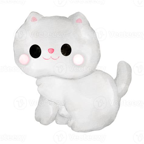 Watercolor Kitty Cute 23298441 Png