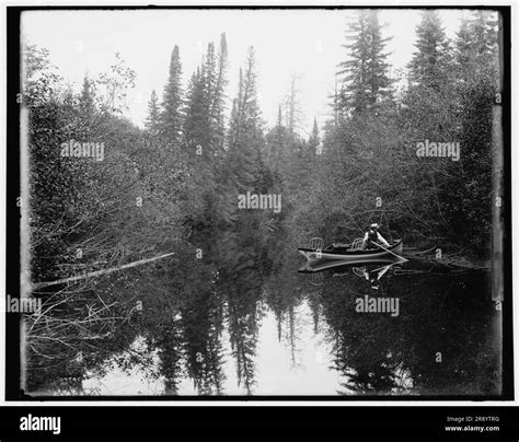 Lake Gogebic Mich State River Looking Down C1898 Stock Photo Alamy