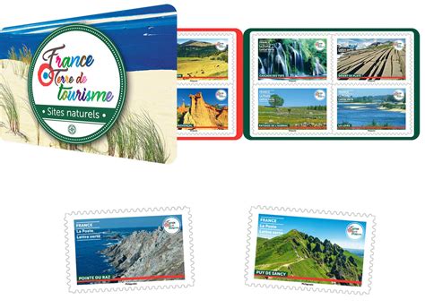 Carnet 12 Timbres France Terre De Tourisme Sites Naturels Lettre