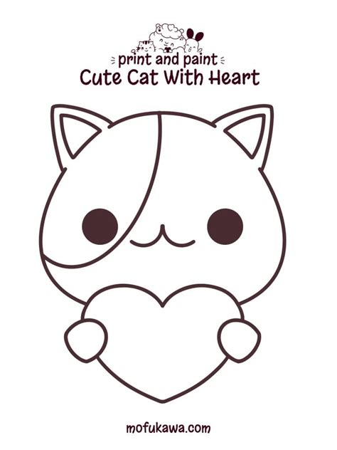 Kawaii Cat Coloring Pages - Coloring Home