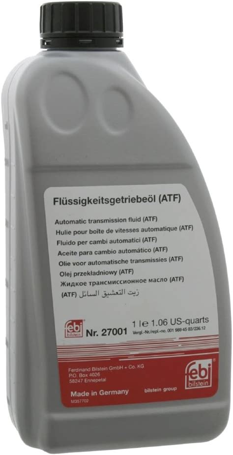 febi bilstein 27001 Automatikgetriebeöl ATF rot 1 Liter Amazon de