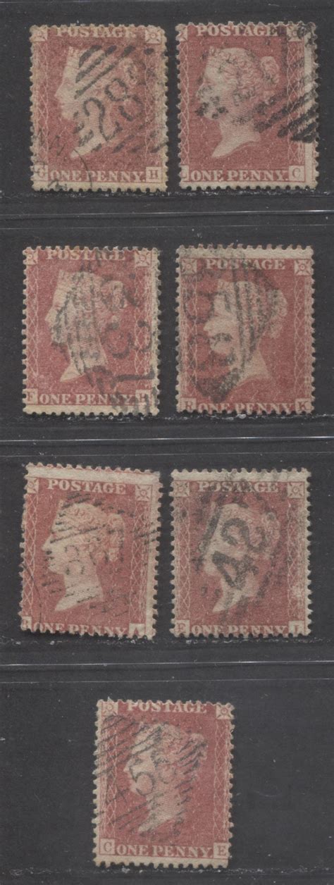 Lot 507 Great Britain Barred Numeral Cancels For Ireland Sc 20 1d Ro Brixton Chrome