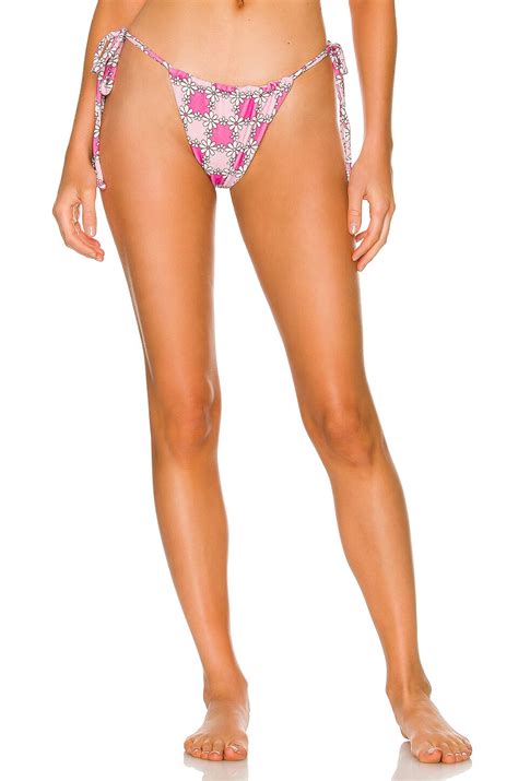 Frankies Bikinis Tia Terry Bikini Bottom In Strawberry Shortcake Revolve