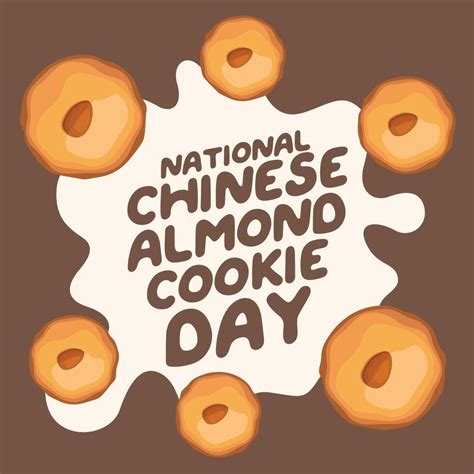 National Chinese Almond Cookie Day Vector Design Template Good For