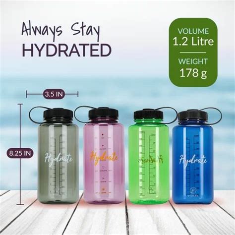 Hydrate Large Water Bottle 1 2 Green Premium Plastics BPS BPA Free At