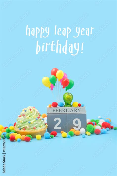 Happy Leap Year Birthday Greeting Card February 29 Date Calendar Frog