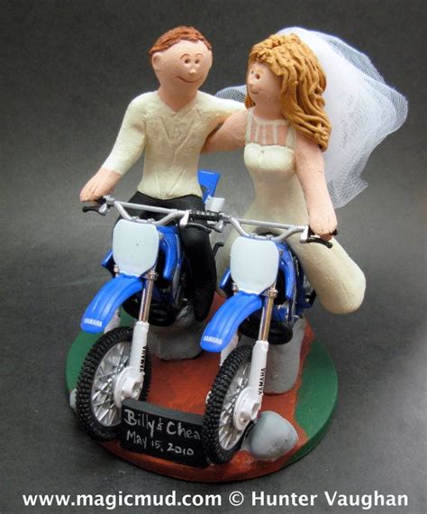 Desert Dirt Bike Motorcycle Wedding Cake Topper Anniversary Etsy