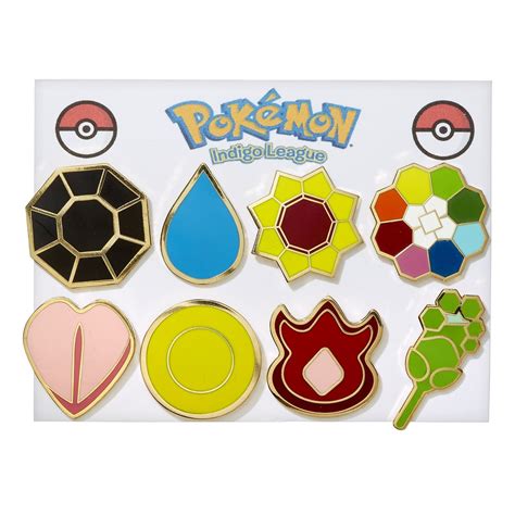 Pokemon Gym Badges Kanto Gen Indigo League Ash Ketchum