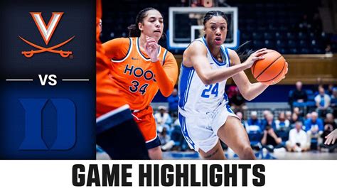 Virginia Vs Duke Game Highlights 2023 24 Acc Womens Basketball