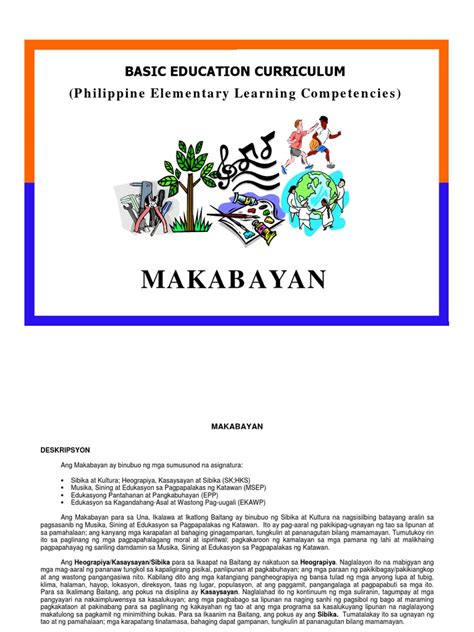 Basic Education Curriculum Philippine Elementary Learning Competencies ...