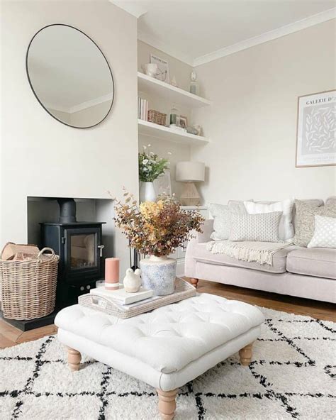 White and Cozy Living Room Layout - Soul & Lane