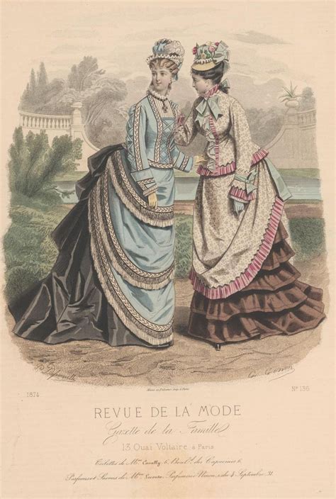 Revue De La Mode 1874 Storia Della Moda Costumi D Epoca Tournure