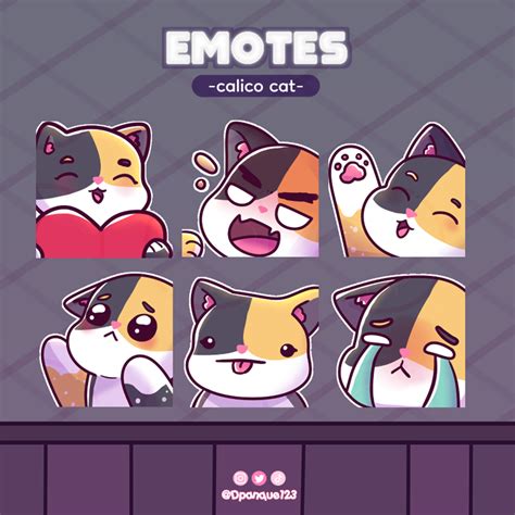 Calico Cat Emotes Twitch Discord Youtube Dpanque S Ko Fi Shop