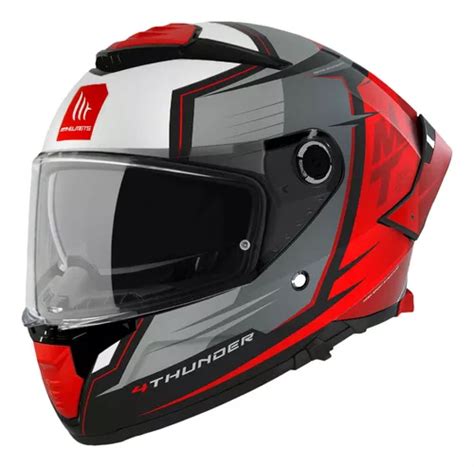 Casco Moto Mt Thunder Sv Certificado Ece Doble Visor Cuotas Sin