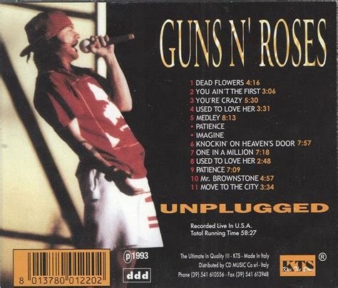 Guns N Roses Unplugged 1993 Guns N Roses Free Download