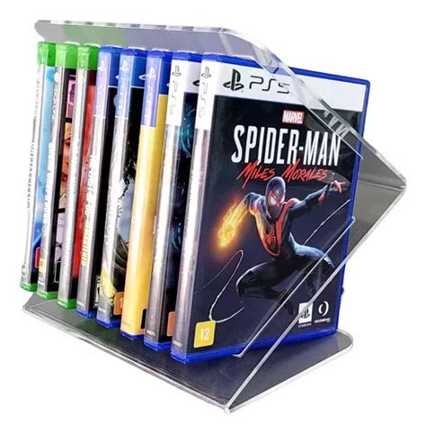 Suporte Porta 8 Jogos Ps3 Ps4 Ps5 Xbox Blu ray Acrílico Frete grátis