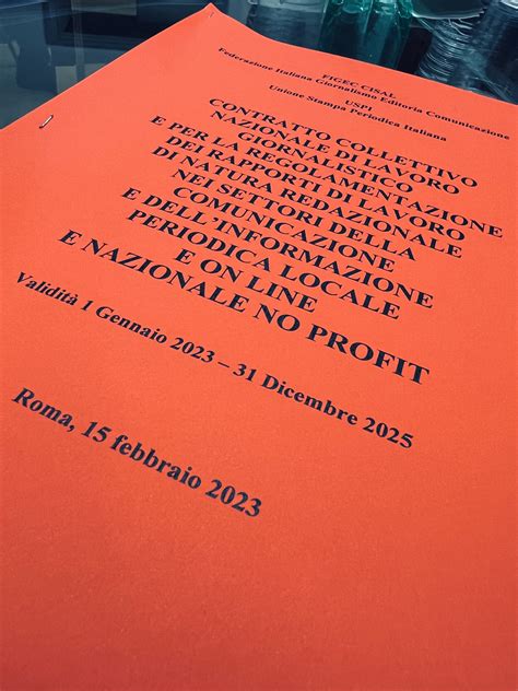 Giornalisti Firmato Il Contratto Collettivo Nazionale Di Lavoro Figec