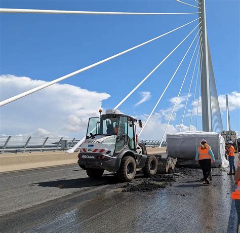 La couche de roulement du Viaduc de Millau se refait une beauté