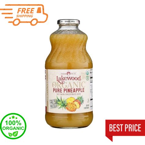 Lakewood Organic Juice Pineapple 32 Fl Oz Bottle Ebay