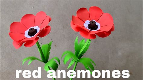 How To Make Red Anemones Amazing Flowers Diy Craft Crafts Diy