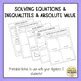 Solving Equations, Inequalities & Absolute Value Guided Notes Bundle ... 