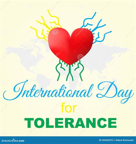 International Day For Tolerance Vector Illustration Stock Illustration