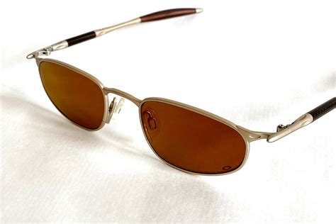 Michael Jordans Vintage 2000 Oakley Oo A Platinum Leather Gold Iridium Sunglasses Full Set