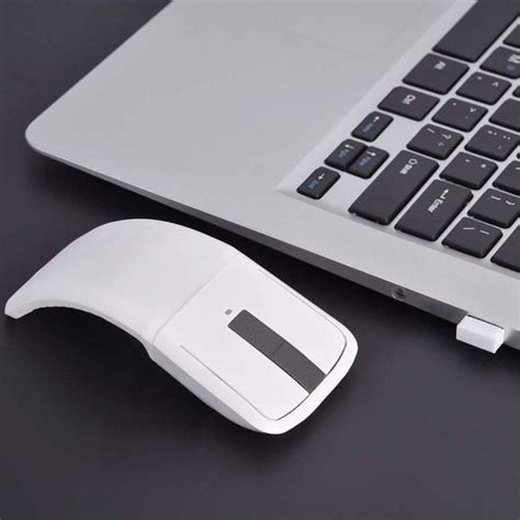 Souris Tactile Arc Sans Fil Pliable Pour Ordinateur Portable Smart Tv