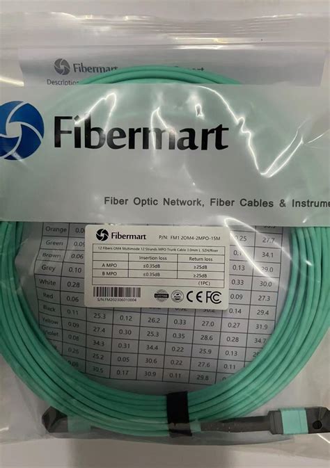 Fibers Om Multimode Strands Mpo Trunk Cable Mm Lszh Riser