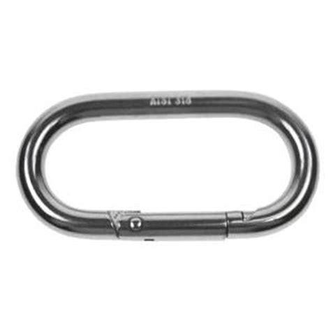 Oval Snap Hook Carabiner Stainless Steel 316