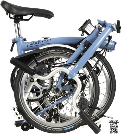 Brompton C Line Explore Mid Handlebar 6spd Cloud Blue Ligamas Cycle