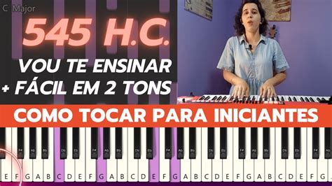 Como tocar Porque Ele Vive NO TECLADO PARA INICIANTES Harpa Cristã