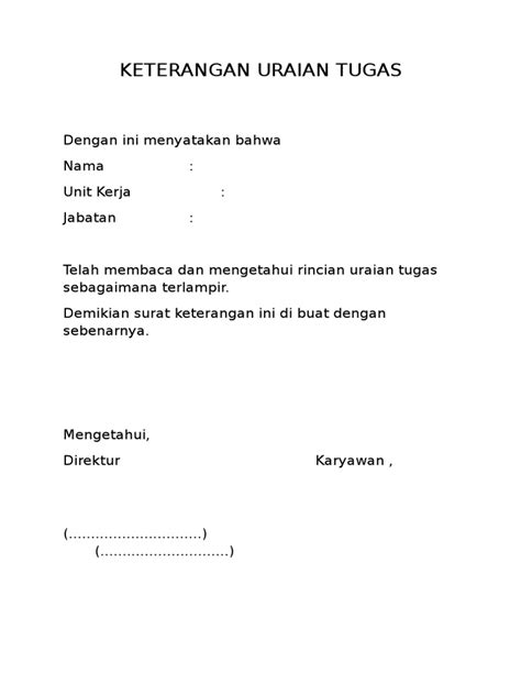 Pdf Keterangan Uraian Tugasdocx Dokumentips