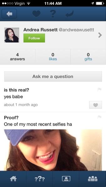 Andrea Russett Andrearussetttx 74 Answers 663 Likes ASKfm