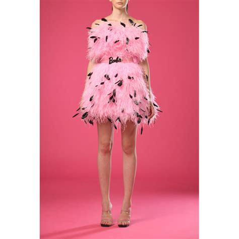 Pink Feathers Short Dress 600 5 15 BarbiePedia