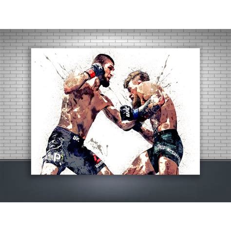 Khabib Nurmagomedov Conor McGregor Poster Canvas Painting Poster Wall