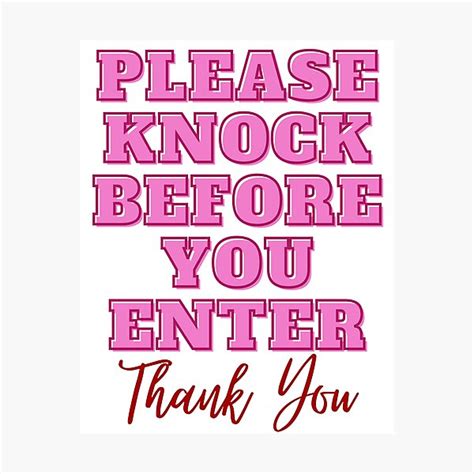 Please Knock Before Entering Sign Printable