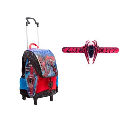 Mochila De Rodinha E Costas Em Spider Homem Aranha Sestini Submarino