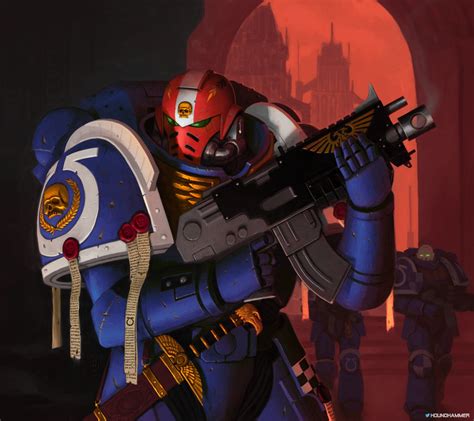 Ultramarines Primaris Intercessors - Art by Wulfric Hilston - 40K Gallery