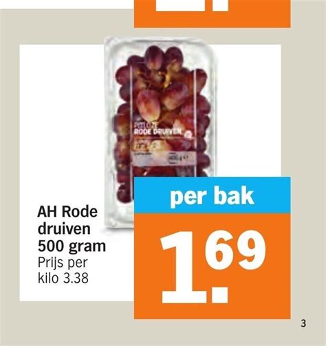 AH Rode Druiven 500 Gram Aanbieding Bij Albert Heijn