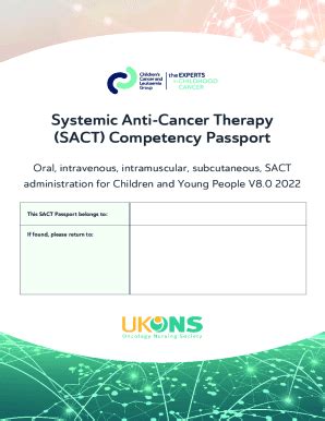 Fillable Online Consent Forms For Sact Systemic Anti Cancer Therapy