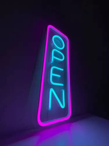 Placa Luminoso Letreiro Led Neon Aberto Open Loja Vitrine