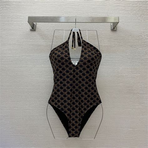 Celine8281 Swimsuit CE Printed High Value Slim Fit Vacation Swimsuit Slimmer Look Hot Spring One