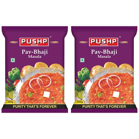 Pushp Brand Pav Bhaji Masala Pouch Pack Of 2 200g In Each Pack