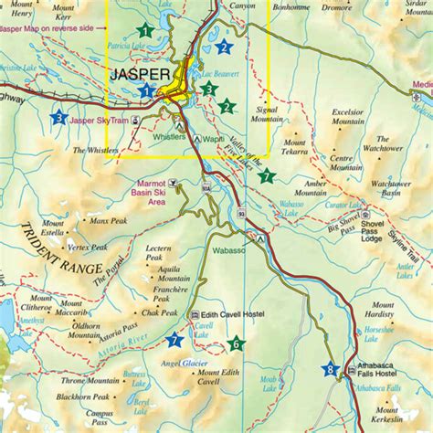 Jasper National Park Map - Gem Trek Maps