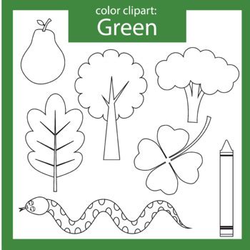 Color Clip art: green objects by ThinkingCaterpillars | TpT