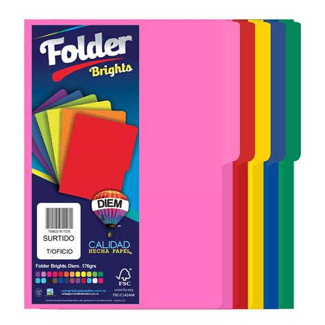 FOLDER OFICIO 176GRS C 25 SURTIDO Super Papelera