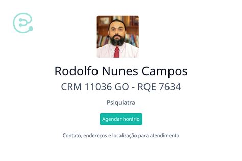 Rodolfo Nunes Campos Psiquiatra em Goiânia GO