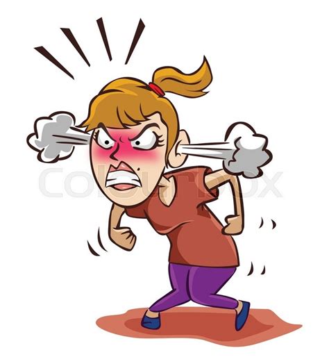 Angry woman | Stock vector | Colourbox